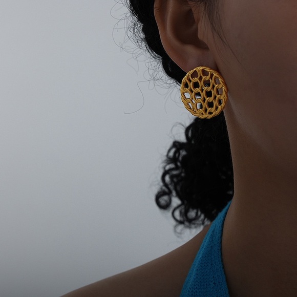 24K Gold Vintage Inspired Earrings*Statement Earrings*Waterproof Jewelry* - Picture 4 of 6